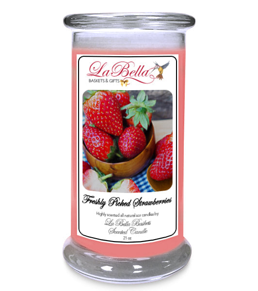 Freshly Picked Strawberries Jewel Candle