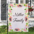 Watercolor Floral Frame Garden Flag