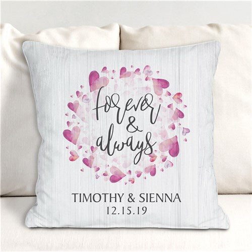 Personalized Forever And Always Throw Pillow