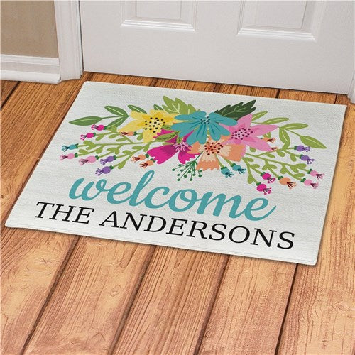 Welcome Floral Doormat