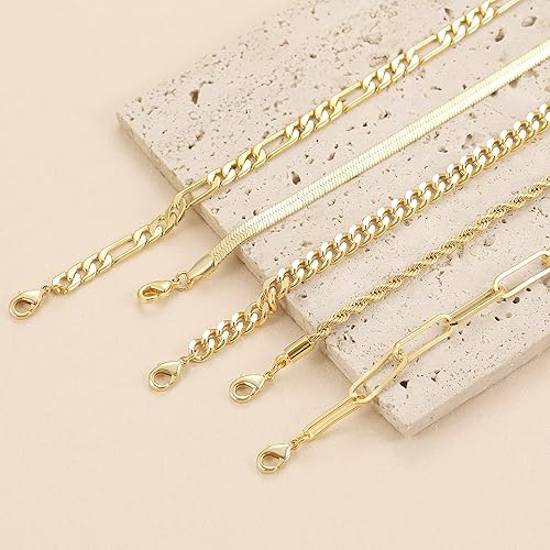 5 Piece Silver or Gold Bracelet Set