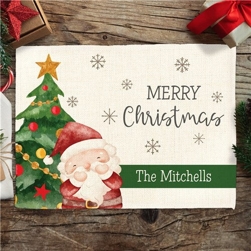 Cute Watercolor Santa and Snowmen with Family - Set of 4